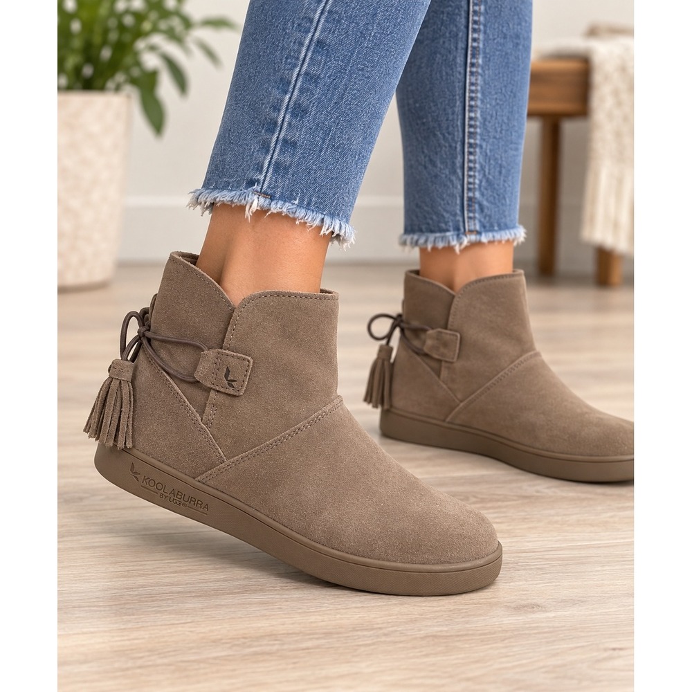Koolaburra by UGG Ankle Boots Womens 6 Brown New Suede Tassel 1092579